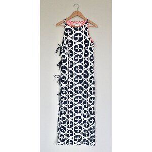 GRETCHEN SCOTT Heaven's Gate Navy Blue Side-Tie Maxi Dress, Size S Small